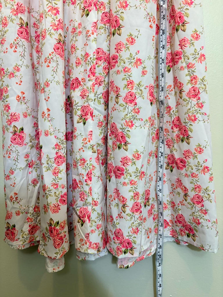 Rihoas Cream Floral Halter Maxi Dress With Pink Rose Print — image 6 of 8